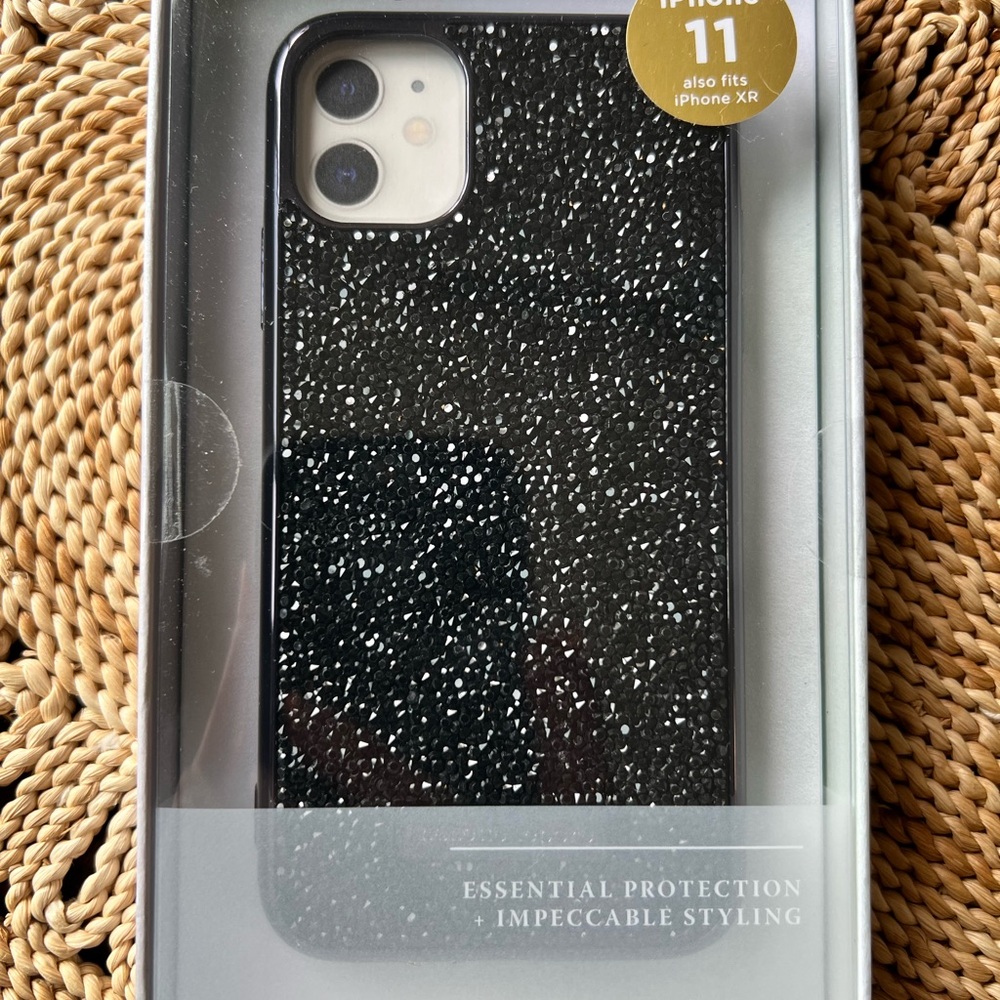 Nanette Lepore Black Glitter iPhone 11 Case